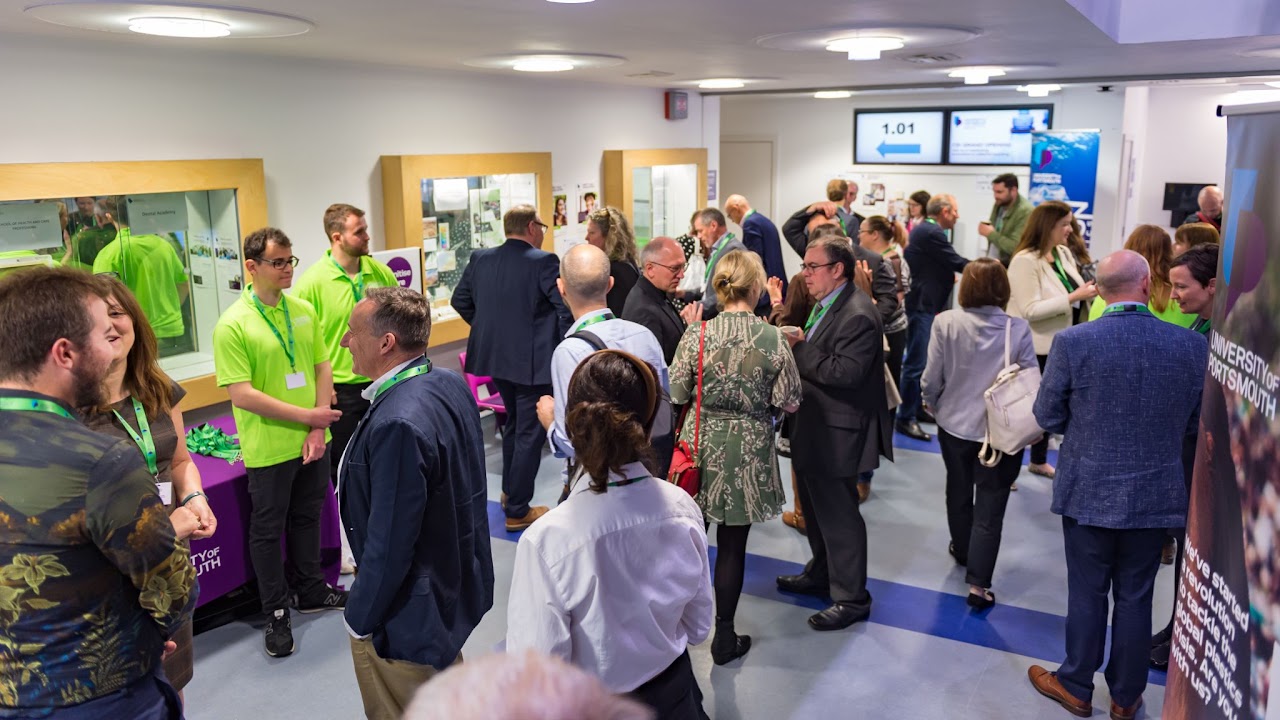 Networking at Centre for Enzyme Innovation hub launch May 2022
