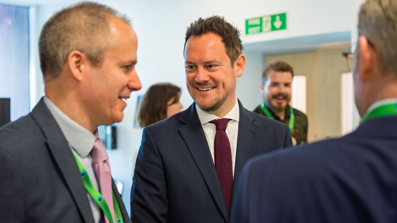 Stephen Morgan MP at the Centre for Enzyme Innovation launch May 2022