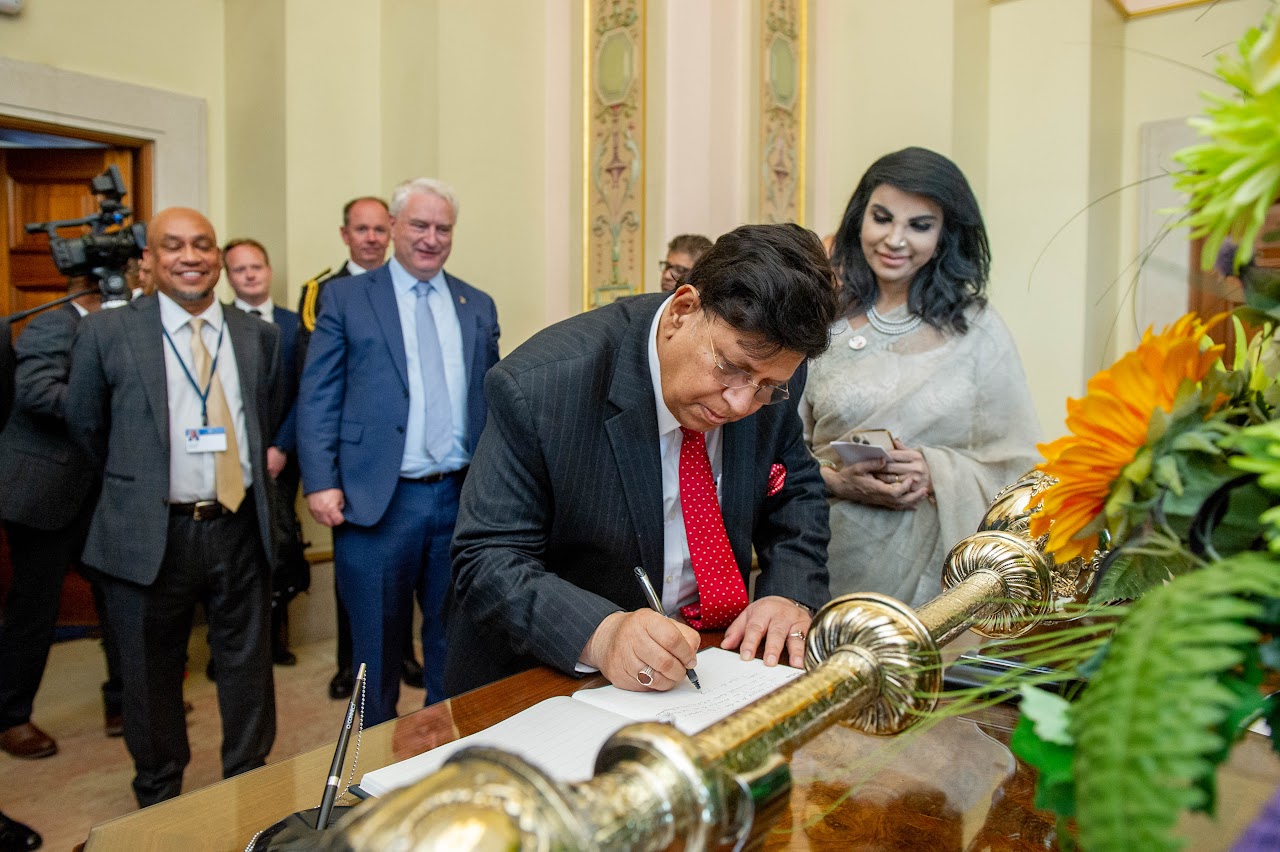Ceremony for sister city agreement with Sylhet, Bangladesh