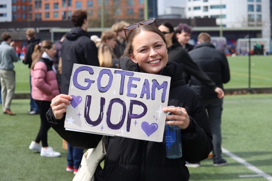 Team UoP sign at Varsity 2024