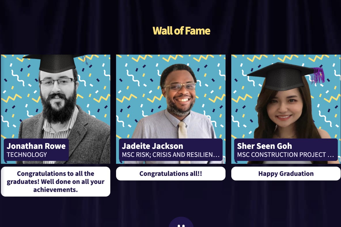 Virtual graduation wall of fame