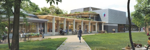 Artists' impression of a new Student Hub building