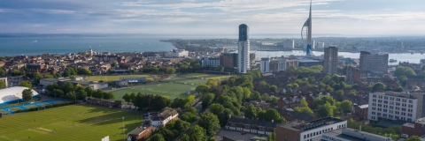Aerial photo of campus
