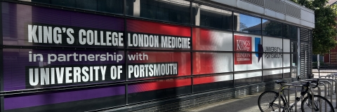 Medical Degree signage at Rosalind Franklin building